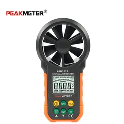 PEAKMETER PM6252A/PM6252B Digital Anemometer Wind Speed Air Volume Measuring Meter 30m/s LCD Display PM6252B with RH USB Port