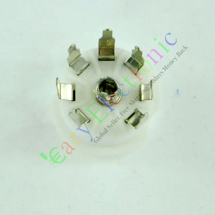 

Wholesale and retail 4pcs MINI 7pin PCB Ceramic vacuum tube sockets valve base 12AE6 6AT6 12AV6 audio free shipping