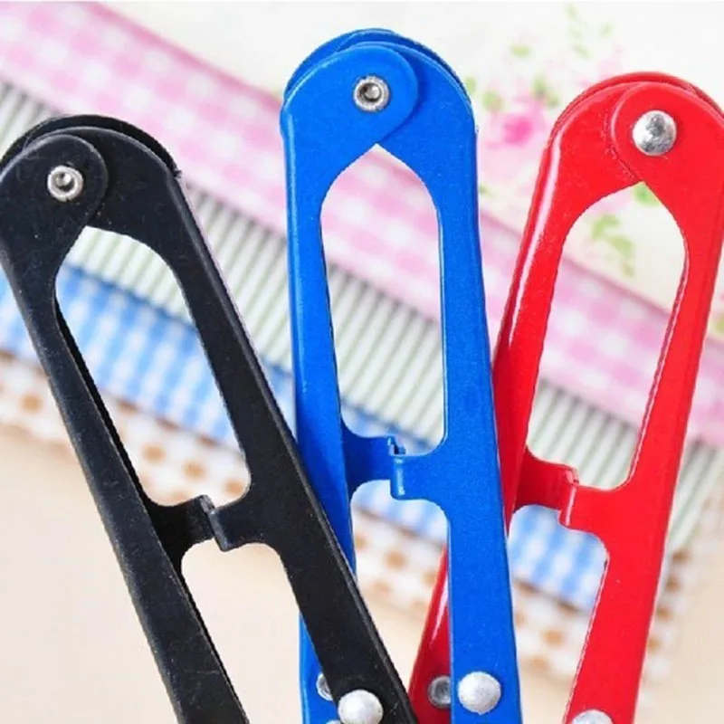 Fishing Sewing Scissors U-shaped Mini Scissors 1Pcs Sewing Scissors Tailor Scissors Snip Fishing line cutter tools Random Color