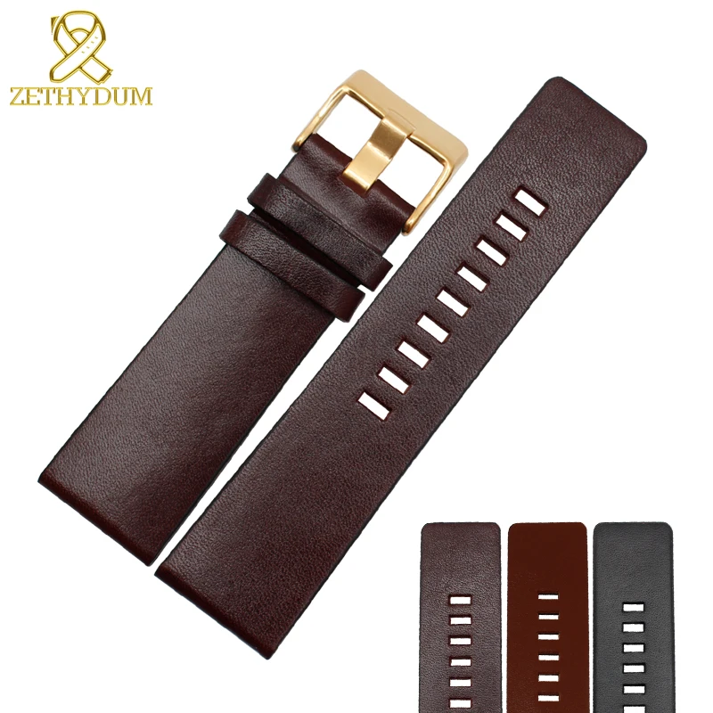 leather watchband 22 24 26 28 30mm leather bracelet watch strap wristwatches band for Diesel DZ4343 DZ7293 DZ7333 watch band