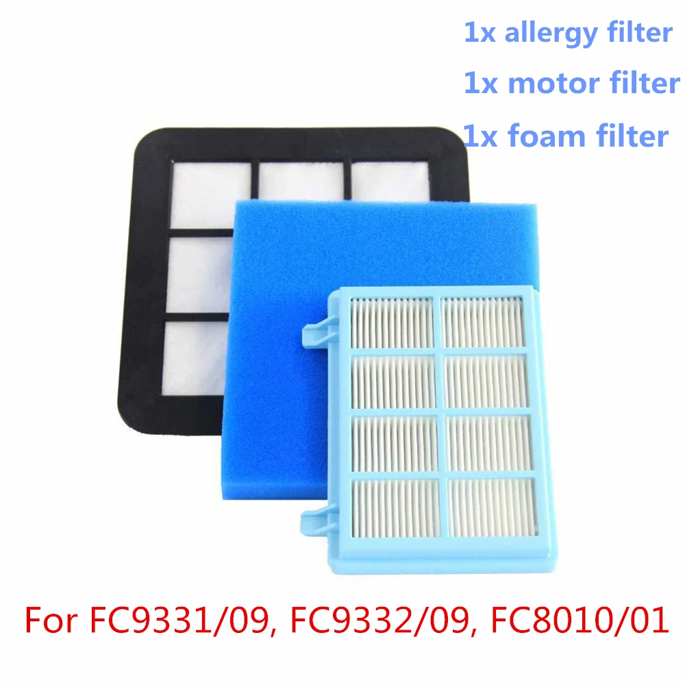 فلتر رغوة المحرك قابل للغسل للمكنسة الكهربائية ، قطع غيار ، السلطة برو المدمجة ، FC9331 ، 09FC9332 ، 09 ، FC8010 ، 01 ، 3 قطعة