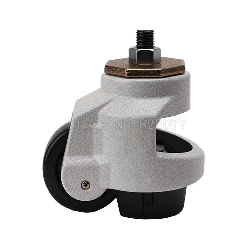 4PCS CD-120S Load Bearing 1000kg/pcs Level Adjustment MC Nylon Wheel and Aluminum Pad Leveling Caster Industrial Casters JF1561