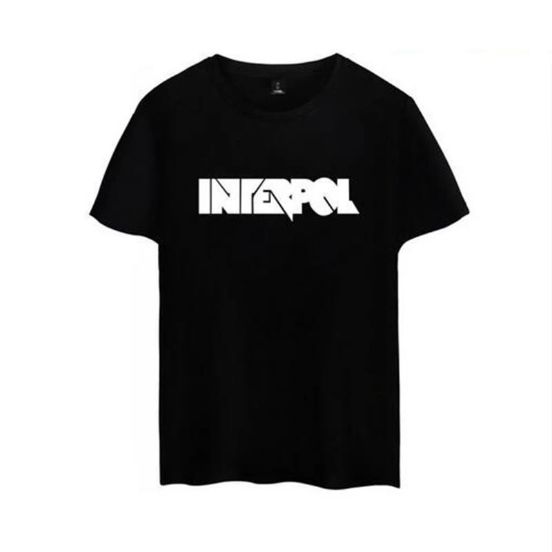 latest funny INTERPOL printed fashion cool sport t-shirts men women harajuku t shirts tops casual tee shirt short sleeve t-shirt