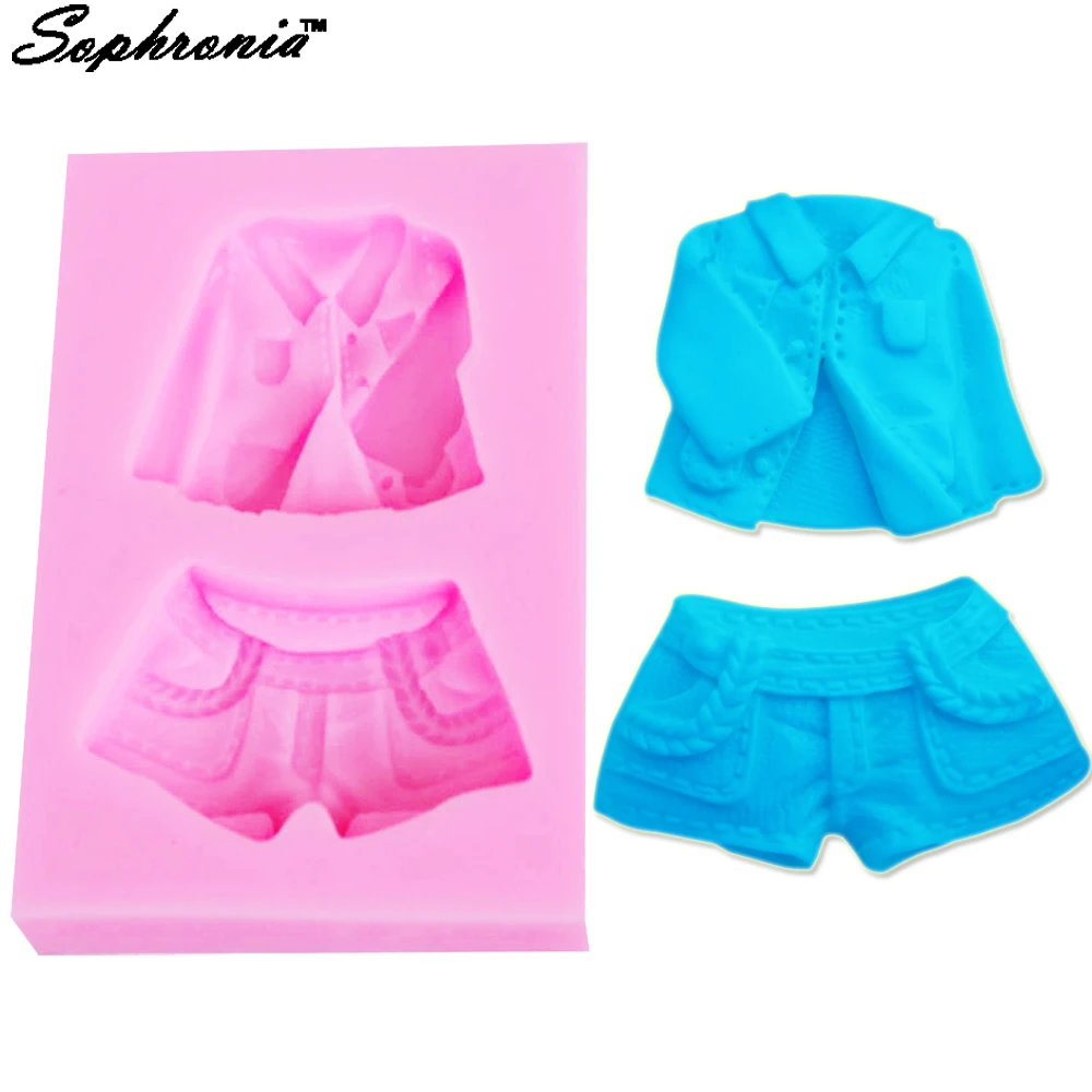 Sophronia Baby Coat Suit Shorts 1pcs UV Resin Jewelry Silicone Mold  Expoxy Mold Jewelry Making DIY Decorate Craft F1108