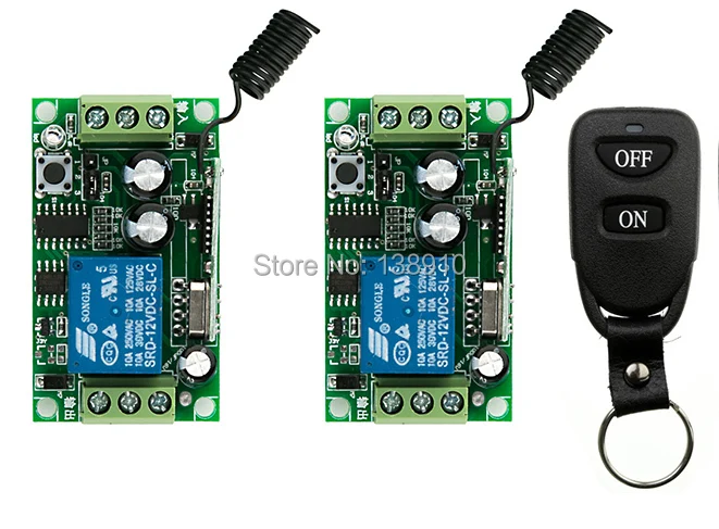 DC12V 1CH emote Control Light Switch Relay Output Radio Receiver Module and Waterproof Transmitter  /lamp/ window/Garage Doors