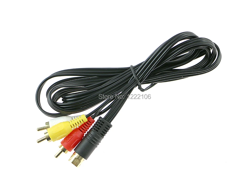 1 قطعة رائجة البيع الذهب دائم 1.8 متر 6ft الصوت والفيديو كابل AV ل Sega ل زحل A/V RCA SS اتصال الحبل