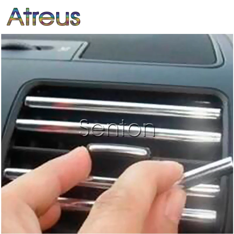 3M/Lot Chrome Car Decoration Outlet Vent Grille Strips For Infiniti Mitsubishi ASX Outlander Lancer 10 Ford Focus 2 Accessories