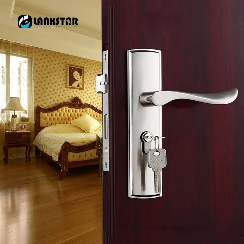 Direct Offer Zinc Alloy Handle Lock Indoor Silent Mechanical Lockset Retro European Trend Room Mute Locks