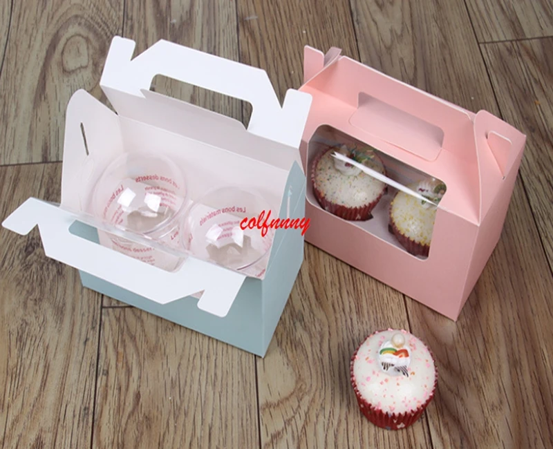 

200pcs/lot Open the window cup paper cup cake box mu si mu fu cup pudding bottle contains inner support 2 pieces F052906