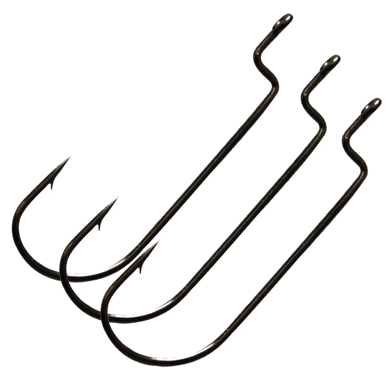 

100pcs Fishing Hooks Worm Carp Hook Offset O'Shaughnessy Hooks High Carbon Steel 6#-5/0# Feeder Carp Fishing Tackle pesca