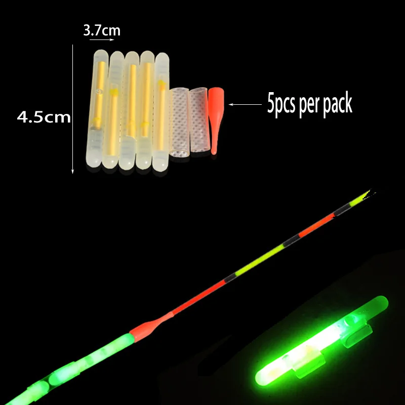 20pcs 4.5*37mm Night Fishing Luminous Float Fluorescent Light stick Rod Multi-Color LightsDark Glow Stick fishing tools WD-048