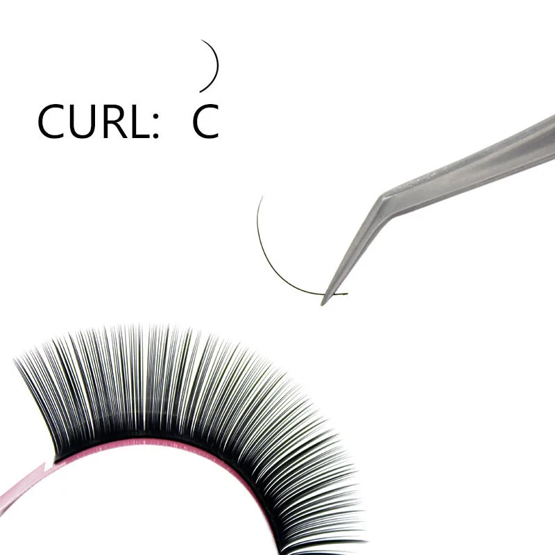 Retail 1 CASE (8/10/12/14mm)Optional C Curve 0.12 Thickness Silk Eyelash Extension Artificial Fake False Eye Lash Eyelashes