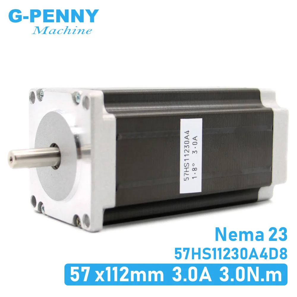 Silnik krokowy NEMA23 57x112mm 4-odprowadzeniowy 3A 3N.m / Silnik Nema 23 112mm 428Oz-in do drukarki 3D do frezarki grawerującej CNC