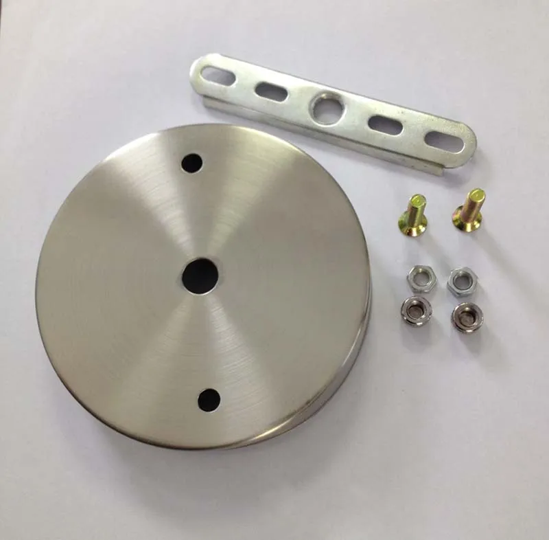 D100mm Satin Nickel Ceiling Plate Ceiling Canopy For DIY Pendant Light Wall Sconce Chandelier Ceiling Lamp Base Accessories