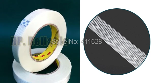 1x 10mm*55M Original 3M  Strong Strength Fiber Fiberglass Tape, Hi-temp Resist, for Appliance Wood Metal Box Packing Fasten 8915