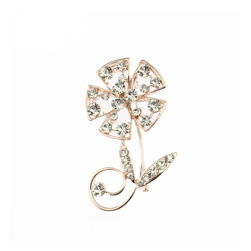 

30pcs/lot wholesale high quality 50mm sun flower Jewelry shining Rhinestone Pin Brooches for party