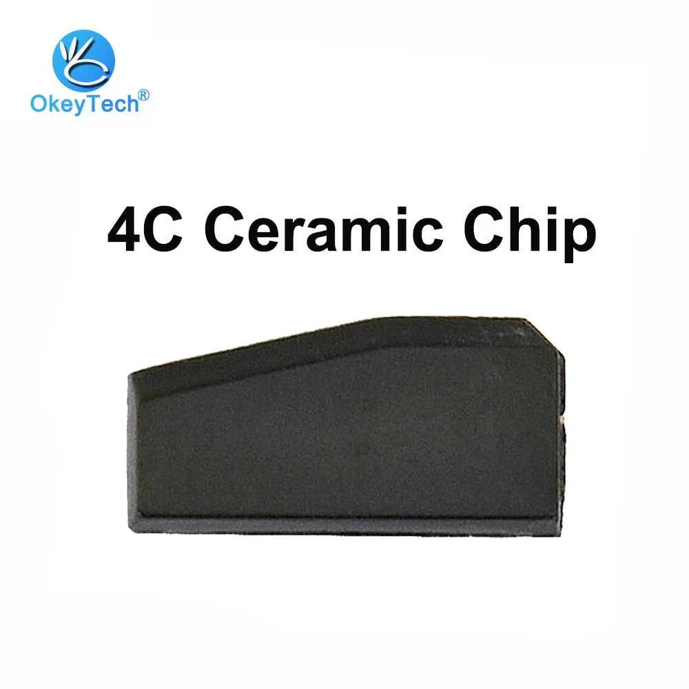 

OkeyTech 4C Transponder Chip ID 4C Carbon Ceremic Car Key Chips Not Coded ID4C for Toyota Camry Prado Corolla Crown Ford