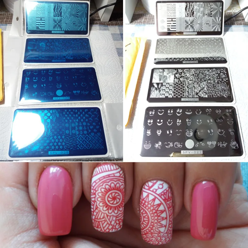 SPV Nail Stamping Plates Lace Flower Animal Pattern Nail Art Stamp Stamping Template Image Plate Stencil Nails Tool