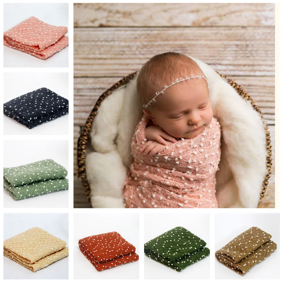 

Newborn Photography Props Wrap Cloth with headbands Blanket Photography Bobble Wrap Backdrops Newborn Photography Prop For Photo