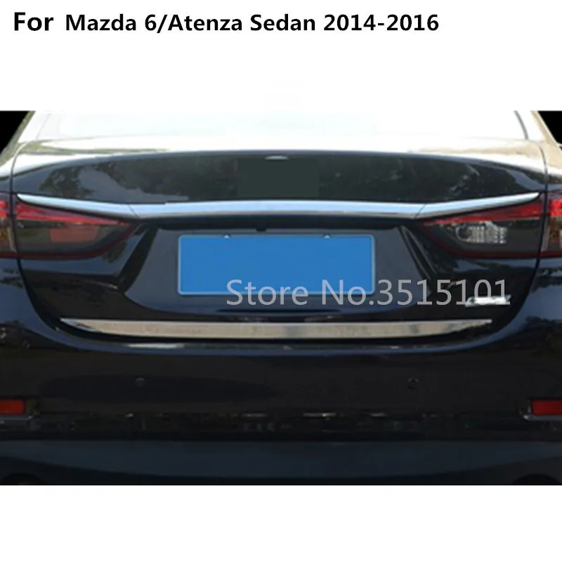 Car Stick Body Cover Stainless Steel Rear Door Tailgate Frame Plate Trim 1pcs For Mazda 6/Atenza Sedan 2014 2015 2016 2017 2018