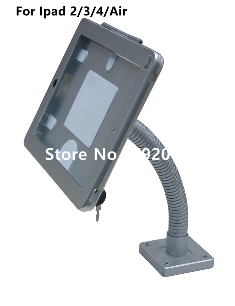 

for iPad 2/3/4 /air/pro 9.7" table gooseneck lock mount display on restaurant / security desktop holder mounting on shop