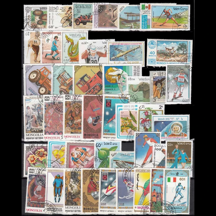 500 / 950 PCS/Lot All Different  Postage Stamps With Post mark  For Collection From over World