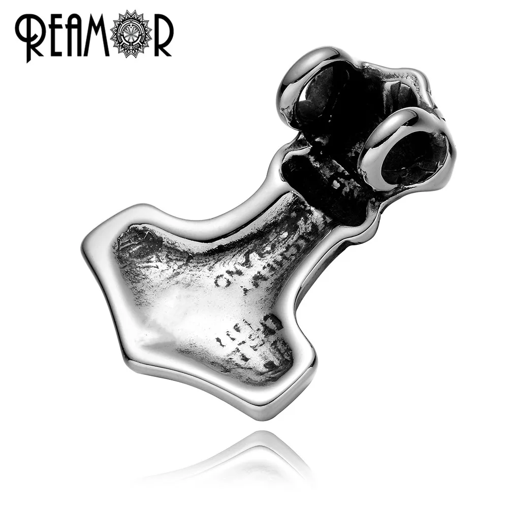 REAMOR 2pcs Stainless Steel Viking Anchor Connectors Clasps Charms For Leather Bracelet DIY Crafts Metal Pendant Jewelry Making