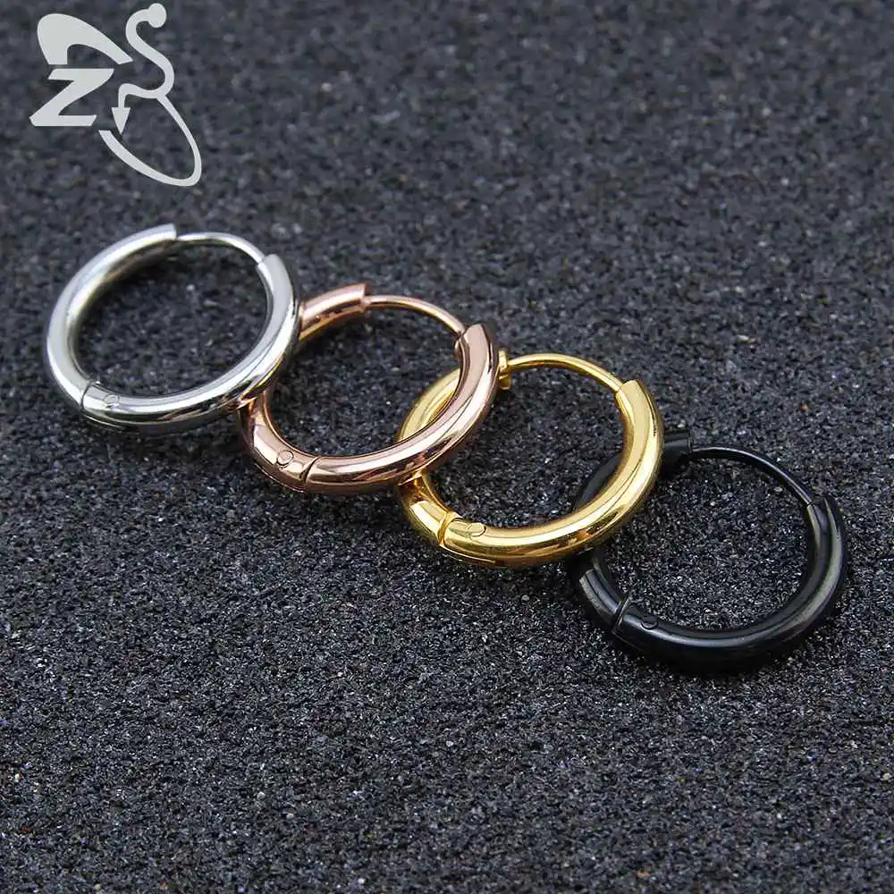 1 Pair Hoop Earrings Simple Summer Style Circle Hoop Earrings Women Man Round Popular Earring Jewelry 8mm-20mm Bijoux Jewelry A