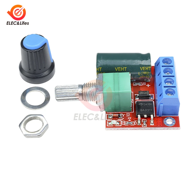 90W Max 4.5V-35V 5A DC PWM Motor Speed Controller Module Adjustable Speed Regulator Control Switch 12V 24V