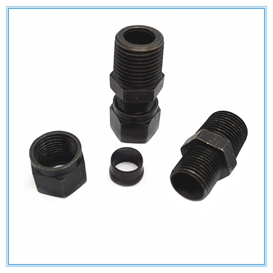 

Hydraulic iron joint 22mm-3/4 male thread fluid Marine joint card sleeve tubing carbon steel taper thread straight Pipe Fitting