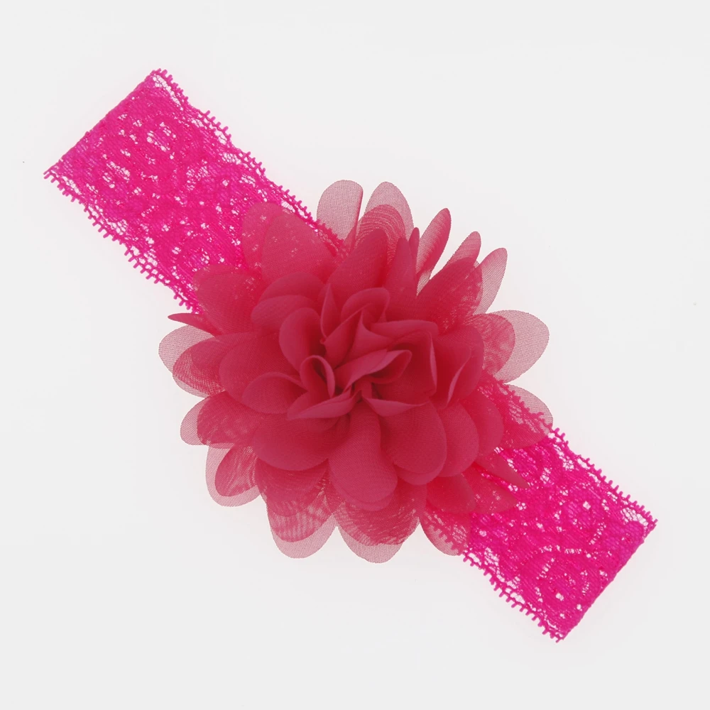 baby girls hair accessories baby headband Chiffon flower Baby elastic Lace hair band newborn infant headbands for girls headwear