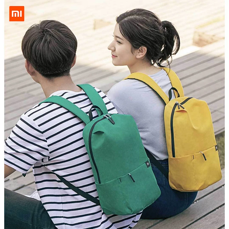 Original Xiaomi Color Small Back Mi pack Big Capacity Anti-Water Bag Mi Many Color Lovers Couple  pack For Student Younth Man