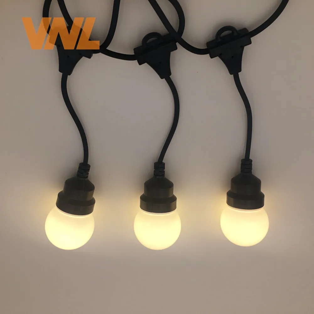 vnl ip65 leitoso globo droop g50 led luz string lampada conectavel comercial ao ar livre luzes da corda para o casamento guirlanda de natal 01