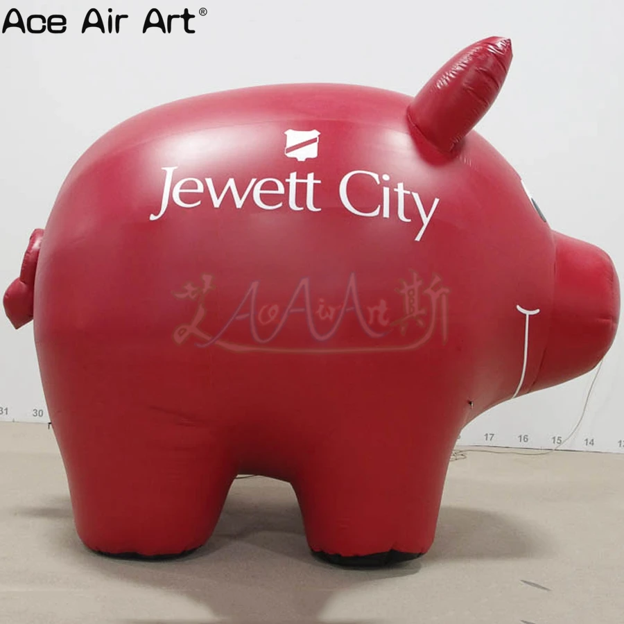 2.5m L Red or Green Inflatable Piglet Piggy Bank with Customized Artwork for Advertisement or Outdoor Display on Sale