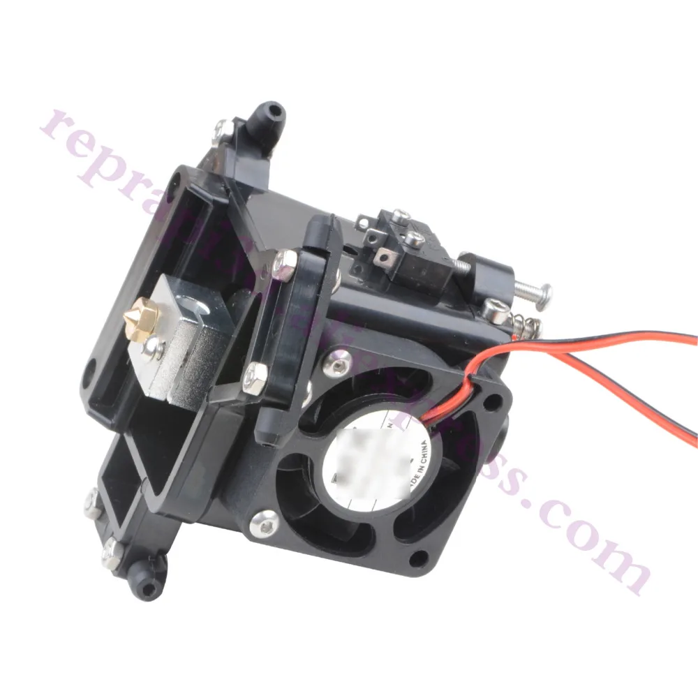 Unassembled Injection molded Kossel Delta Effector with Autolevel and integraded fan shrouds for V6 hotend use