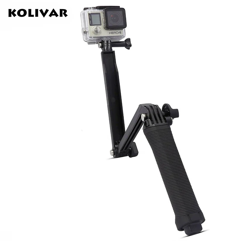 ยิงกันน้ำขาตั้งกล้อง 3Way Multi - function พับ Monopod สำหรับ Gopro Hero 5 3 + 4 เซสชัน SJ4000 Xiaomi Yi 4 พันอุปกรณ์เสริม