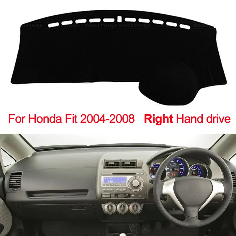 Car Dashboard Cover Dash Mat For Honda Fit 2004 2005 2006 2007 2008 Dashmat Pad Carpet Dash Board Cover Sun Shade Car Styling