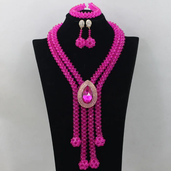 Green Crystal Beads Bridal Jewelry Sets African Costume Necklace Nigerian Wedding African Beads Jewelry Set  ABF405