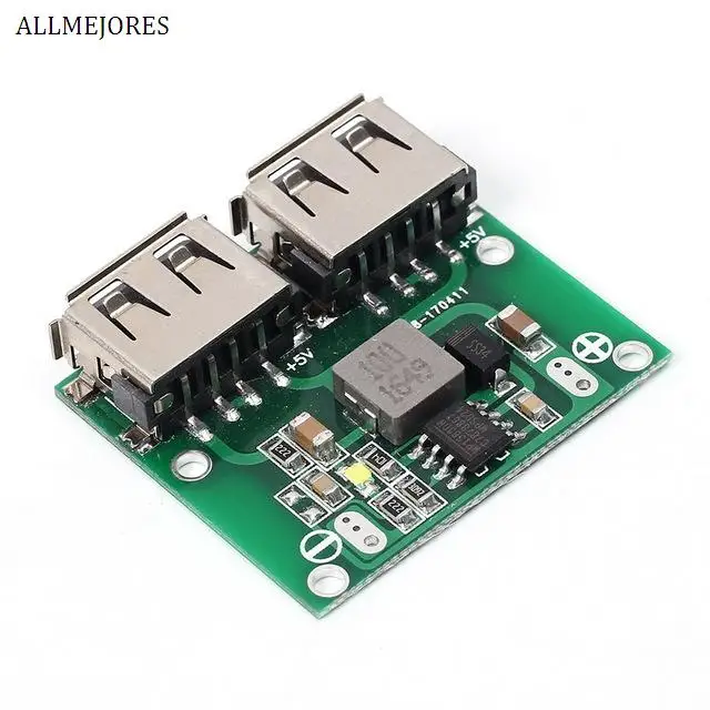 

9V 12V 24V to 5V DC-DC Stepdown Voltage Regulator Dual USB Output Buck Voltage Board 3A Car Charge Charging Regulator 6-26V