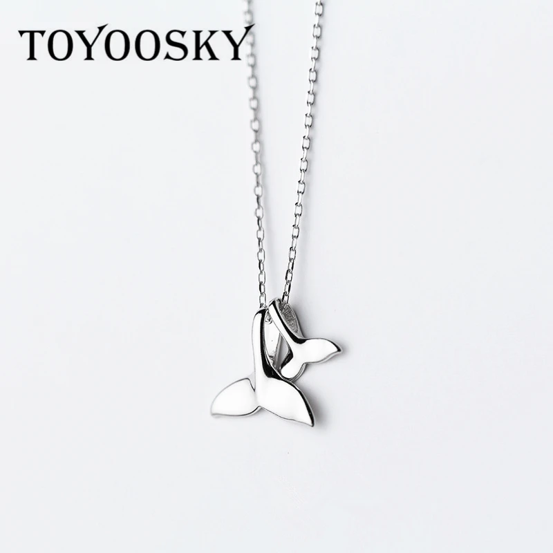 Design 925 Sterling Silver Mermaid Tail Necklaces & Pendants For Women Lover Dolphins Whale Fish Charms Jewelry Accessories