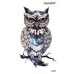 Owl Waterproof Temporary Tattoos Men Beauty Animal temporary Tatuajes temporales stickers fake tattoo maquiagem