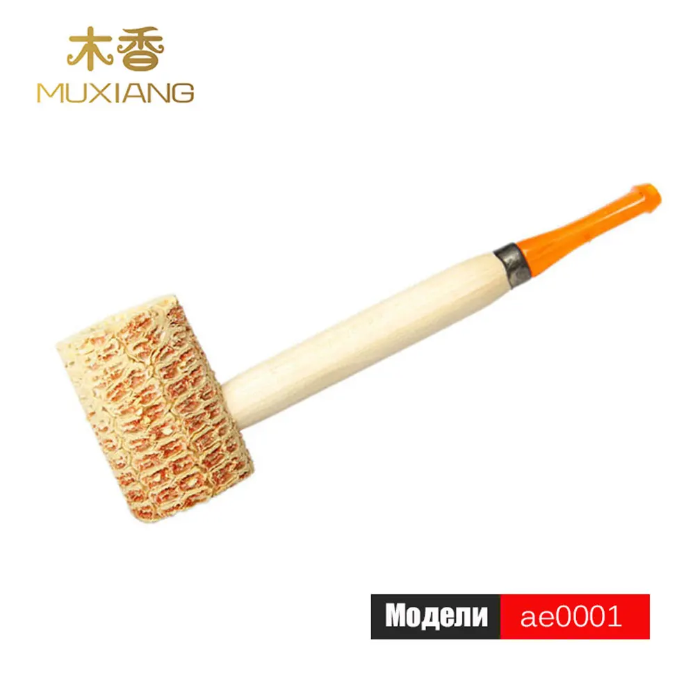 Ru 5 Pcs ORIGINAL Natural Corn Cob Smoking Pipe  Portable Holder Macarthur Classic Corn Cob Pipe ae0001