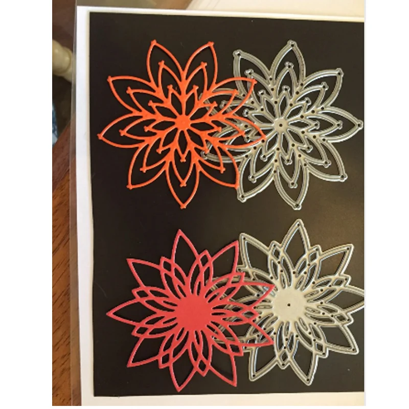 New Pop-up Lotus Flower Frame Metal Cutting Dies Stencils For DIY Scrapbooking Decoration Embossing Supplier Craft Die Cut 2019