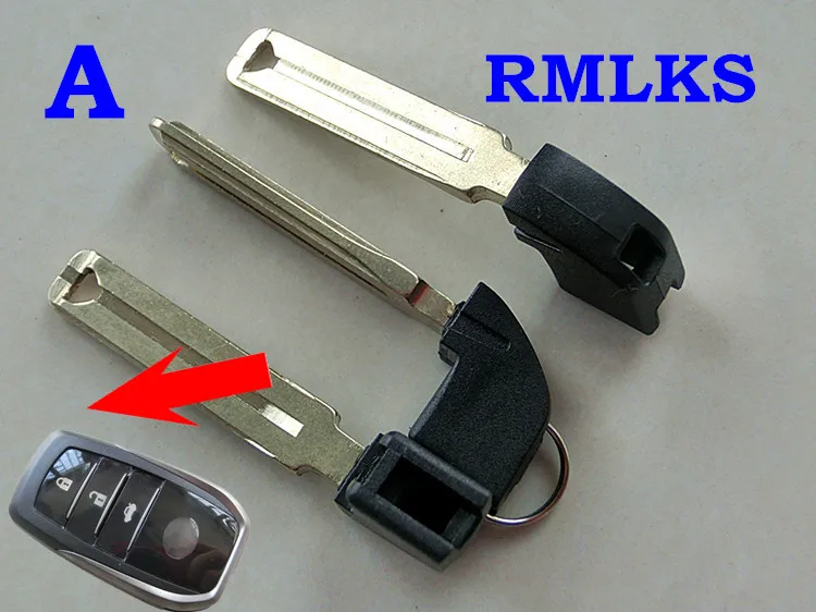 RMLKS Keyless Entry Uncut Lama Per Toyota di Ricambio Smart Key Toyota Corolla Camry Prius Di Emergenza Piccolo Stelo della Chiave