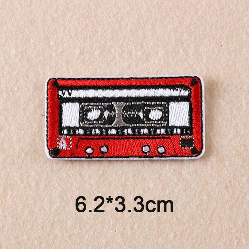 Radio Hello Red Tape Iron On Patch Clothes Bat Patch For Clothing Girls Joker Woman Embroidered Patch