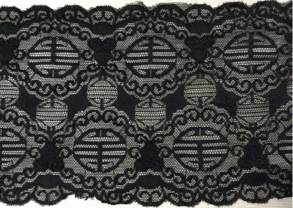 

16cm black elastic jacquard lace, rewarding customer price,XERY0718D