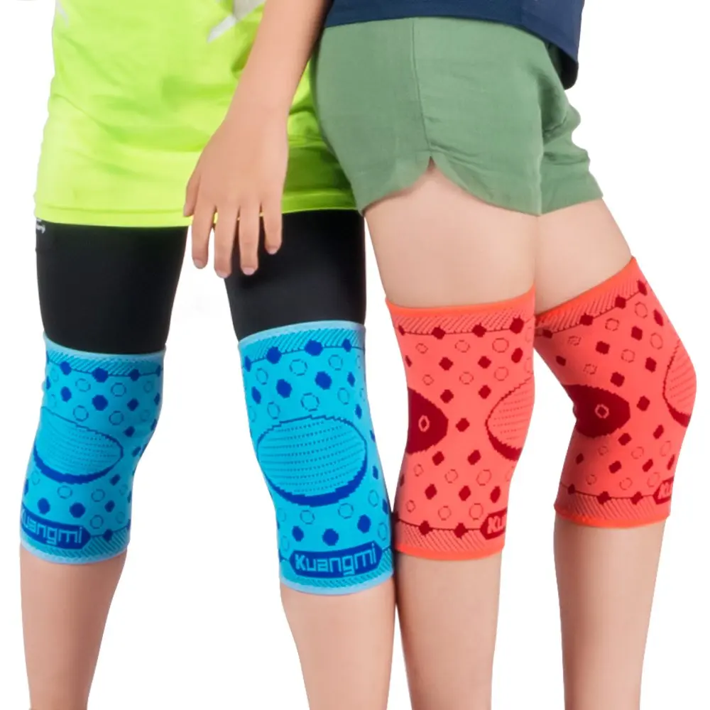 Kuangmi 1 Pair Children Kids Knee Support Boys Girls Knee Protector for Dancing Skating Sports Basketball Soccer Cycling Kneepad