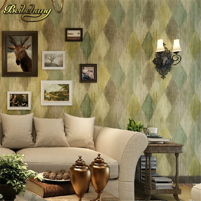 

beibehang leather wallpaper rollsc vintage faux rhombus bricks TV wall wall paper papel de parede para sala wall paper behang