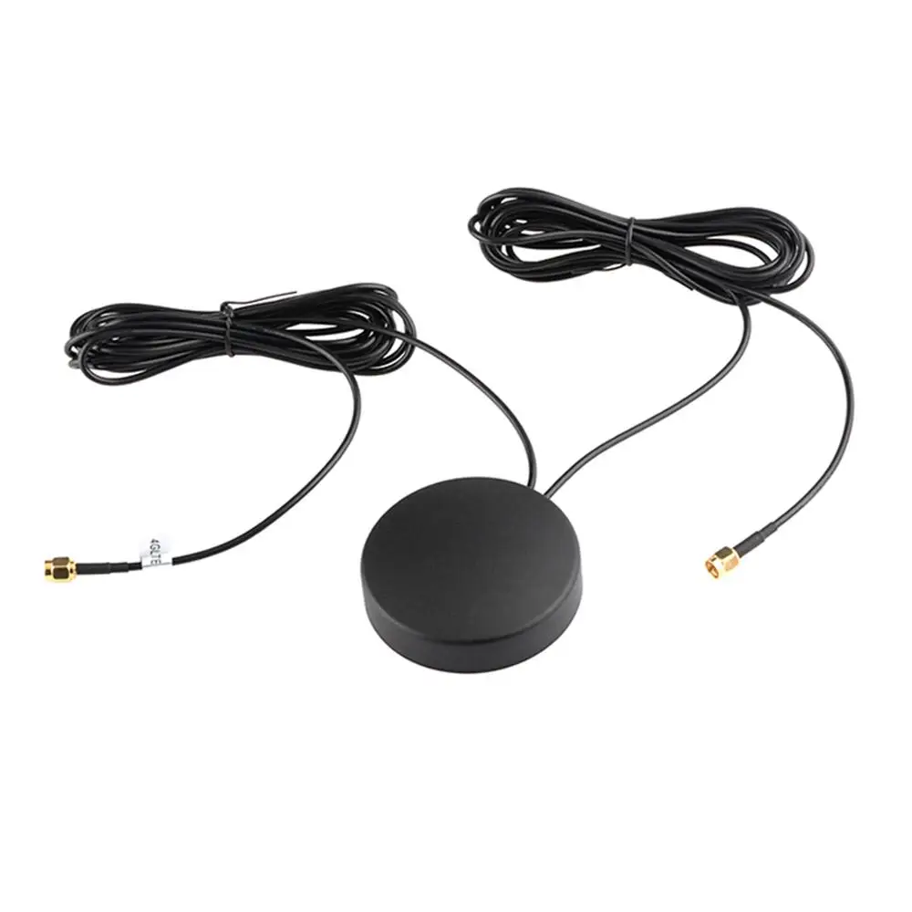 

Combined Large Round Antenna GPS Active+4G/GSM Antenna with Glue/Nut Extension Cable SMA Male Connector