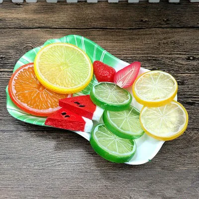 Multicolor Plastic Fruit Cutting Slice Model Simulation Food Toys Educational Pretend Play Kid Children House Toy 11pcs/set 2021